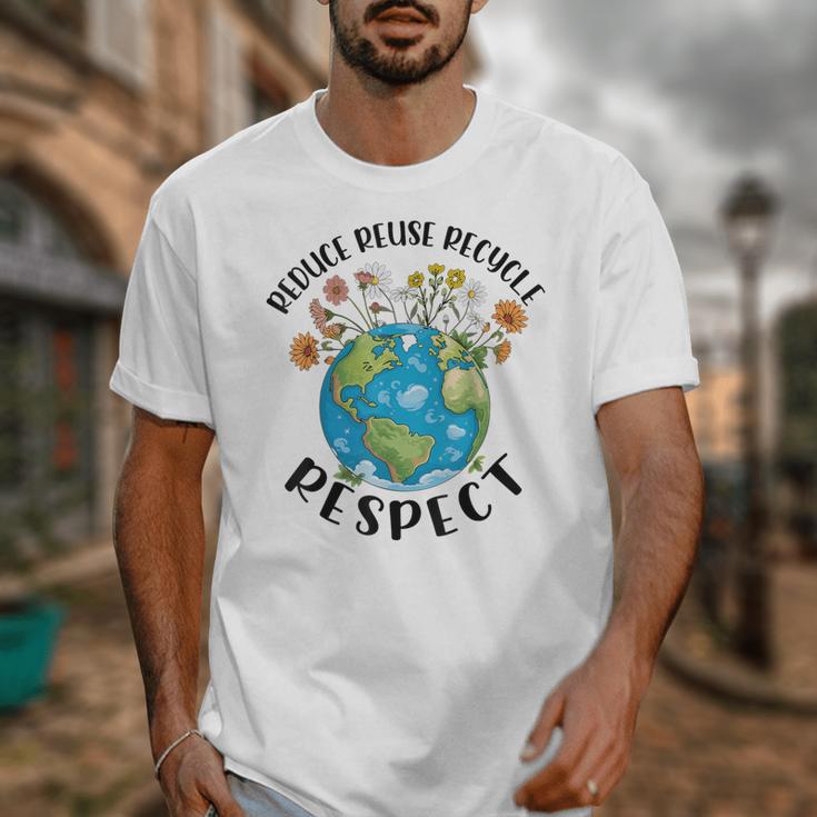 Reduce Reuse Recycle Respect Earth Day Teacher Girl Women Unisex T-Shirt, funny design Reduce Reuse Recycle Respect Earth Day Teacher Girl Women Unisex T-Shirt, funny design