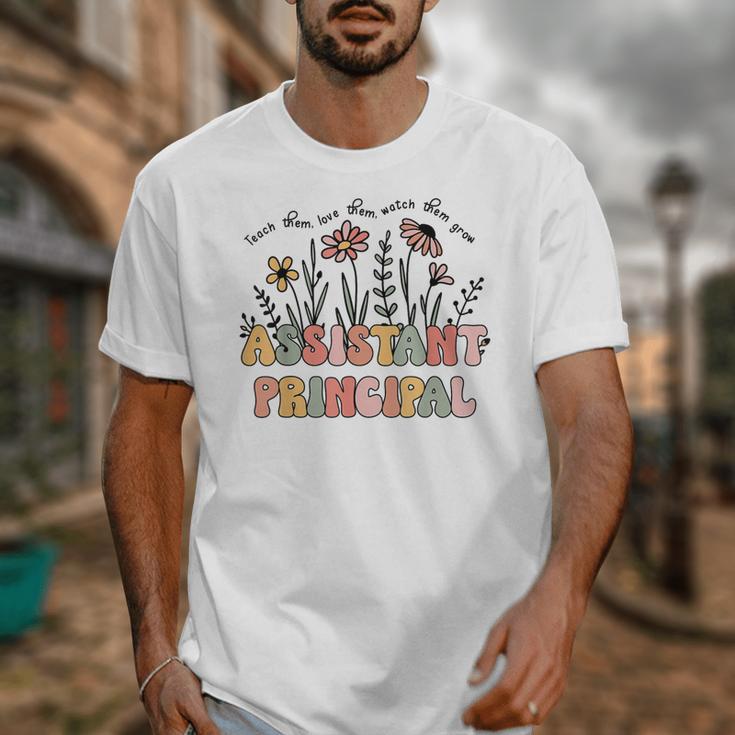 Retro Floral Assistant Principal Shirt For Teachers Day Unisex T-Shirt, funny design