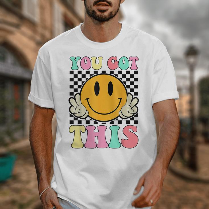 You Got This Retro Smile Motivational Testing Day Teacher Unisex T-Shirt, funny design You Got This Retro Smile Motivational Testing Day Teacher Unisex T-Shirt, funny design