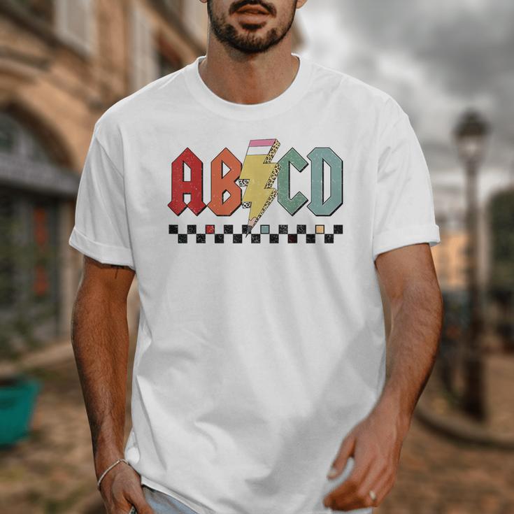 Rock Abcd Back To School Abcd Preschool Teacher Appreciation Unisex T-Shirt, funny design Rock Abcd Back To School Abcd Preschool Teacher Appreciation Unisex T-Shirt, funny design