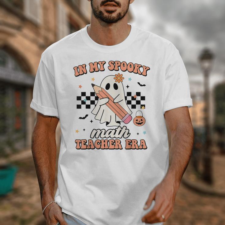 In My Spooky Math Teacher Era Groovy Retro Halloween Costume For Men Women Unisex T-Shirt, Groovy Teacher Gifts, funny design In My Spooky Math Teacher Era Groovy Retro Halloween Costume For Men Women Unisex T-Shirt, Groovy Teacher Gifts, funny design