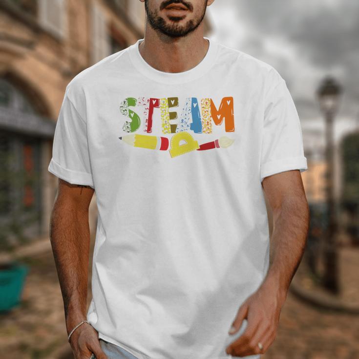 Steam Teacher Science Tech Engineering Arts Maker Unisex T-Shirt, Science Teacher Gifts, funny design