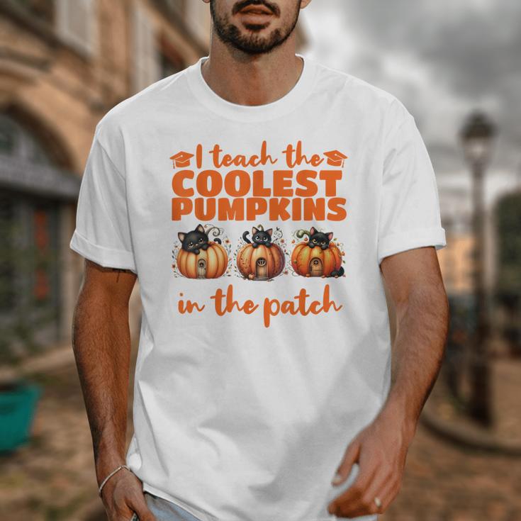 I Teach The Cutest Pumpkins Halloween Teacher Cat Lover Unisex T-Shirt, funny design I Teach The Cutest Pumpkins Halloween Teacher Cat Lover Unisex T-Shirt, funny design
