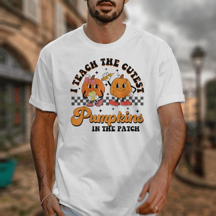 I Teach The Cutest Pumpkins In The Patch Halloween Teacher For Men Women Kids Unisex T-Shirt, funny design