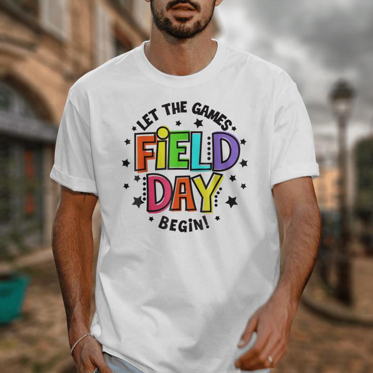 Teacher Student Field Day Let The Games Begin Field Day Unisex T-Shirt, funny design Teacher Student Field Day Let The Games Begin Field Day Unisex T-Shirt, funny design