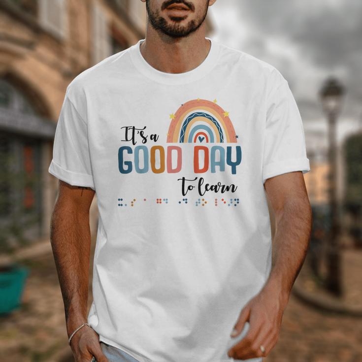 Teacher Of Visually Impaired Braille A Good Day To Learn Unisex T-Shirt, funny design Teacher Of Visually Impaired Braille A Good Day To Learn Unisex T-Shirt, funny design