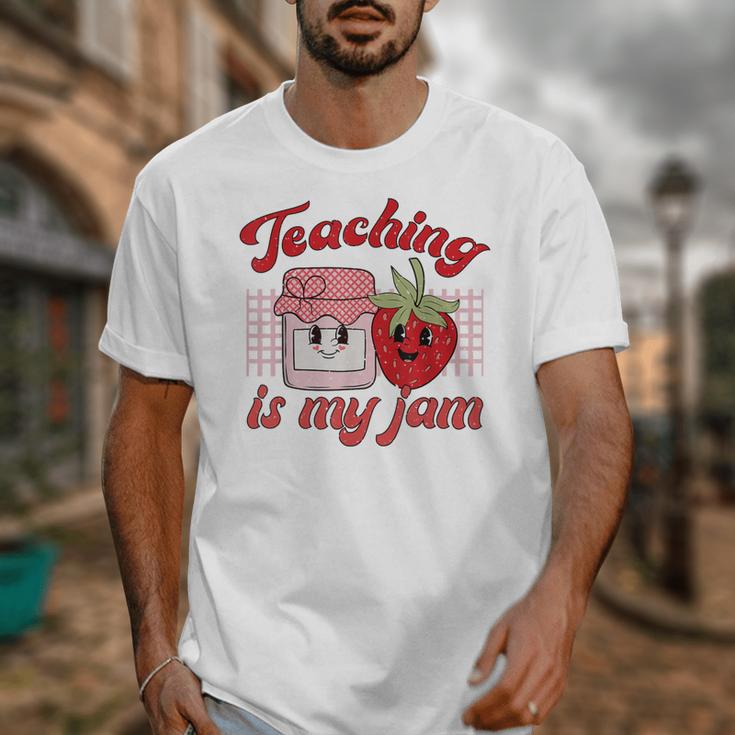 Teaching Is My Jam Cute Strawberry For Women Teachers Unisex T-Shirt, funny design Teaching Is My Jam Cute Strawberry For Women Teachers Unisex T-Shirt, funny design