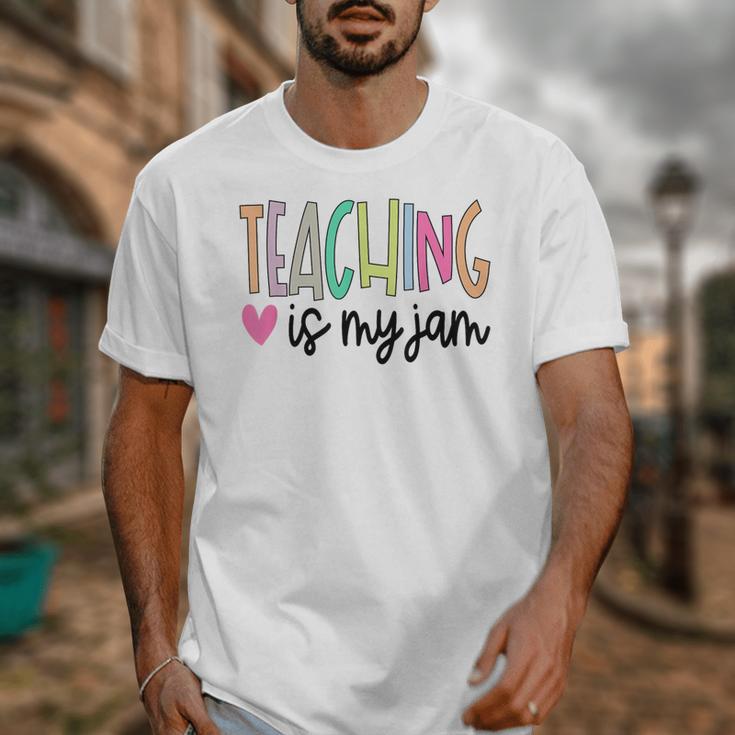 Teaching Is My Jam For Women Teacher Cute Teachers Outfit Unisex T-Shirt, funny design