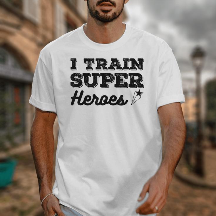 I Train Superheroes For Teacher Coach Men Women Unisex T-Shirt, funny design I Train Superheroes For Teacher Coach Men Women Unisex T-Shirt, funny design