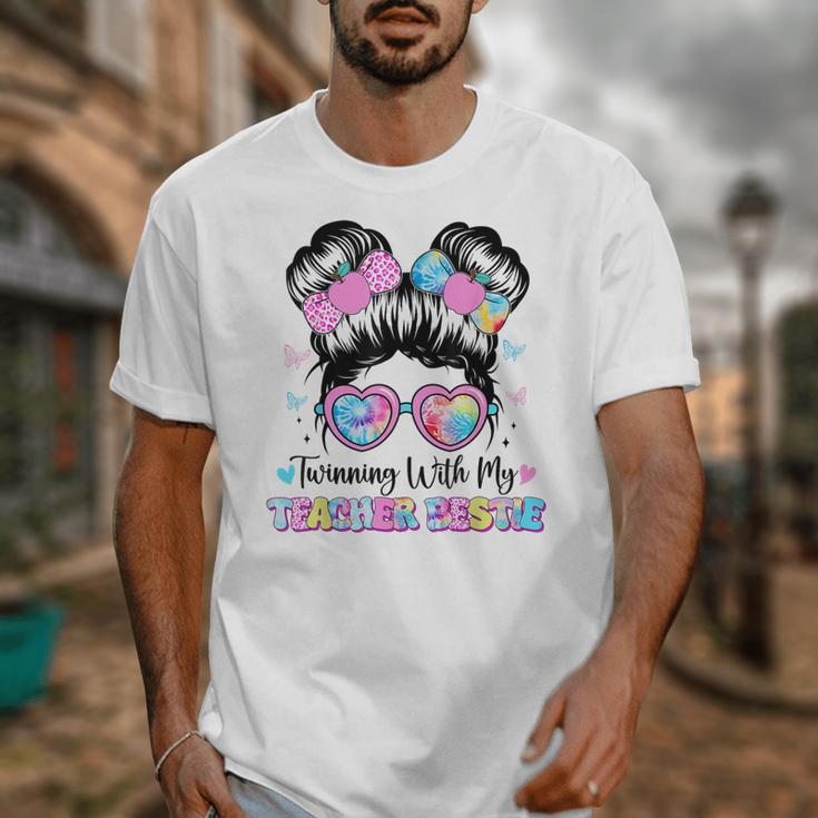 Twinning With My Teacher Bestie Twin Day Friends Teacher Unisex T-Shirt, Friend Gifts, funny design Twinning With My Teacher Bestie Twin Day Friends Teacher Unisex T-Shirt, Friend Gifts, funny design