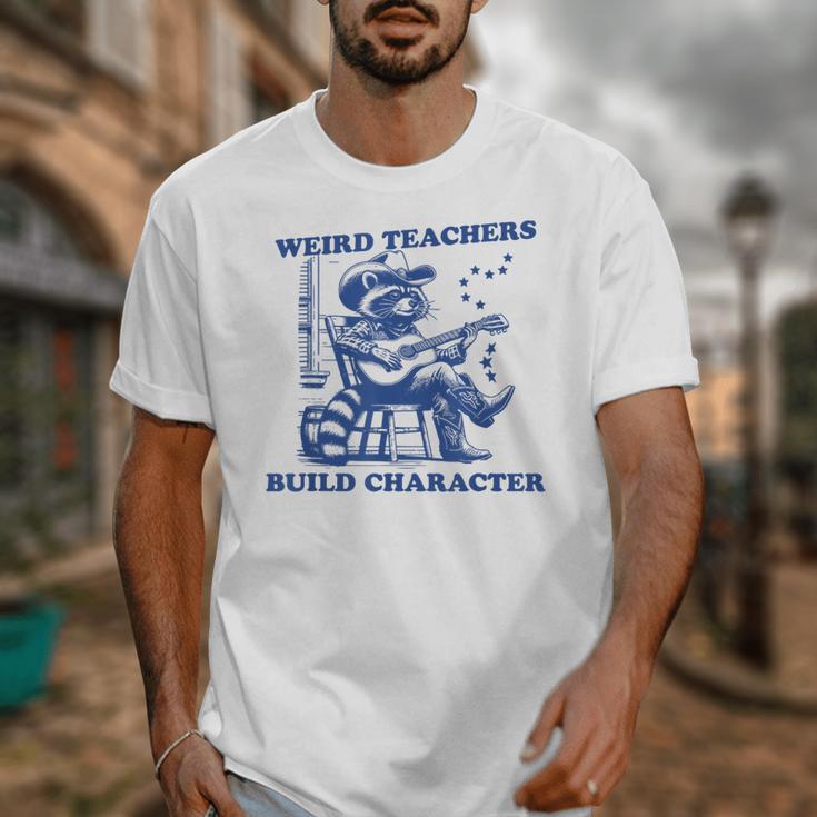 Weird Teachers Build Character Shirt Raccoon Teacher Unisex T-Shirt, funny design Weird Teachers Build Character Shirt Raccoon Teacher Unisex T-Shirt, funny design
