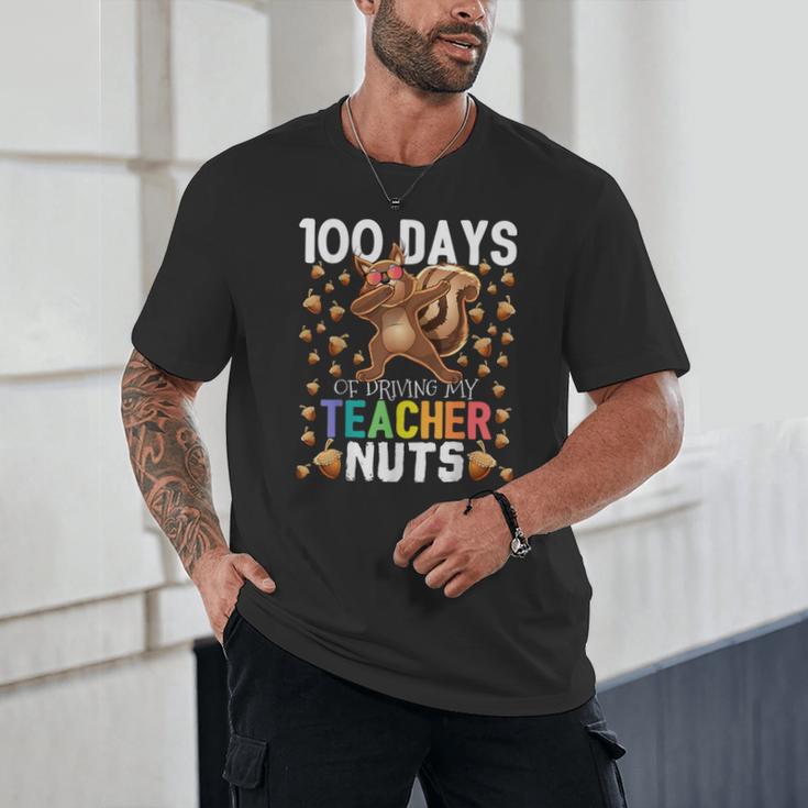 100 Days Of Driving My Teacher Nuts Dabbing Squirrel School Unisex T-Shirt, novelty gifts, funny gifts