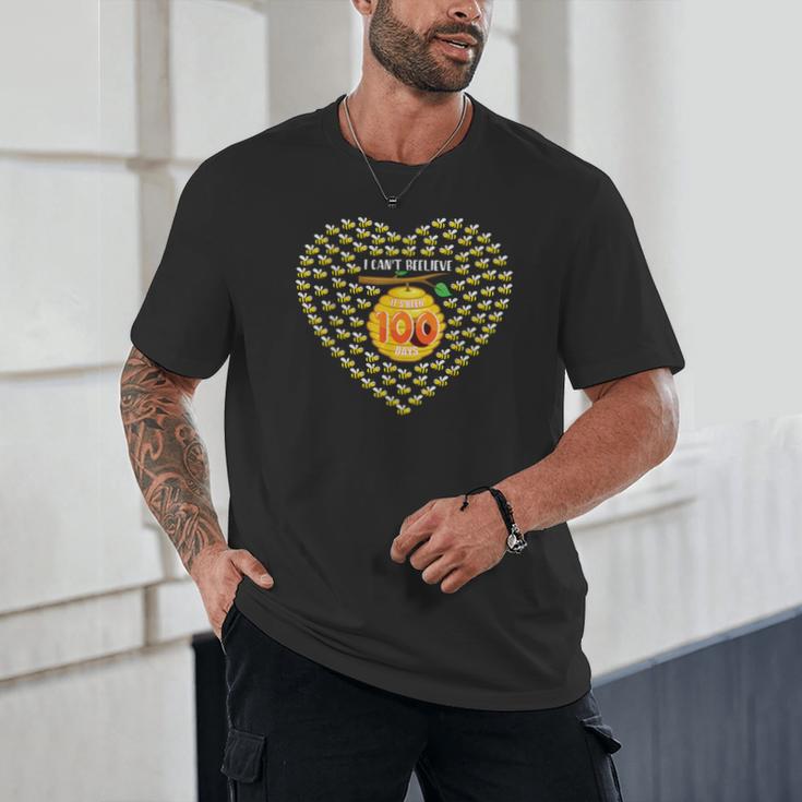 100 Days Of School Bee Hive Tree Hearts Teachers Student Kid Unisex T-Shirt, novelty gifts, funny gifts
