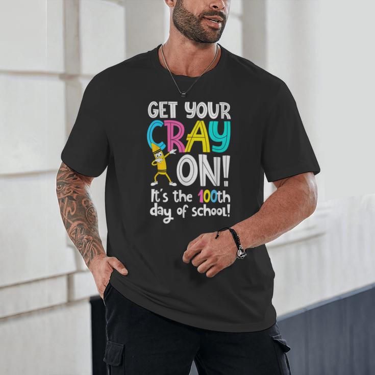 100th Day Of School Get Your Cray On Teacher Unisex T-Shirt, novelty gifts, funny gifts