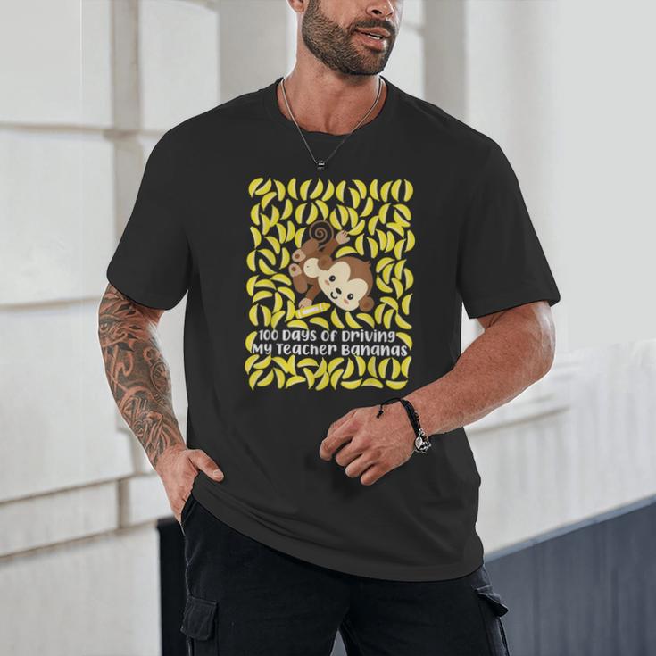 100th Day Of School Teacher Monkey Pun Banana For Men Women Girls Kids Unisex T-Shirt, novelty gifts, funny gifts