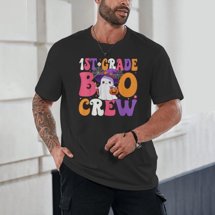 1st Grade Boo Crew Halloween First Grade Halloween Teacher Unisex T-Shirt, novelty gifts, funny gifts