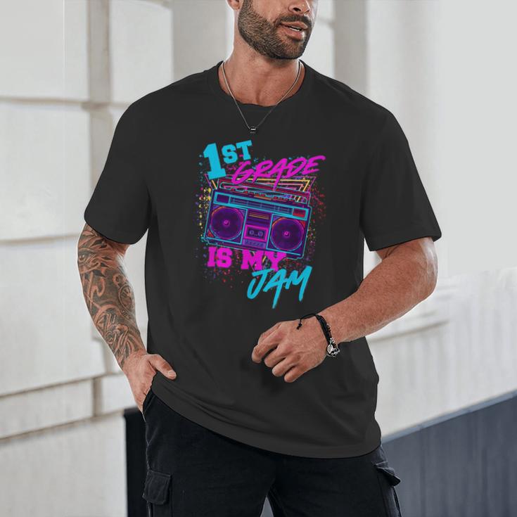 1st Grade Is My Jam Vintage 80s 80's Teacher Student Retro Unisex T-Shirt, novelty gifts, funny gifts 1st Grade Is My Jam Vintage 80s 80's Teacher Student Retro Unisex T-Shirt, novelty gifts, funny gifts