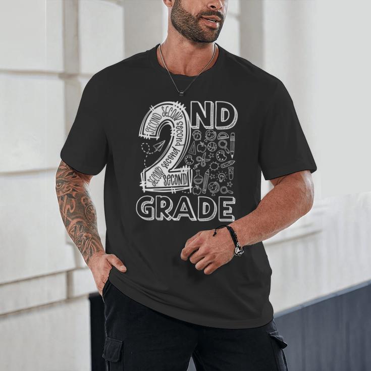 2nd Grade Typography Team 2nd Grade Teacher Back To School Unisex T-Shirt, novelty gifts, funny gifts