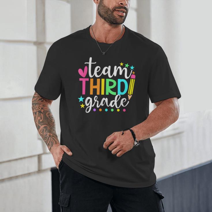 3rd Grade Team Pencil Teacher Student Back To School Girls Unisex T-Shirt, novelty gifts, funny gifts