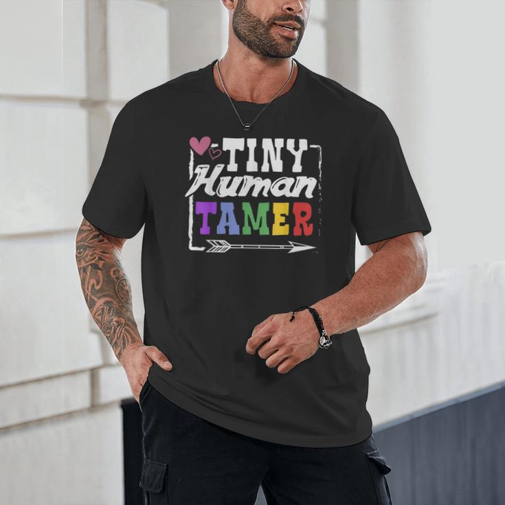 4 Teachers Or Parents Tiny Human Tamer Tee T-Shirt Unisex T-Shirt, novelty gifts, funny gifts