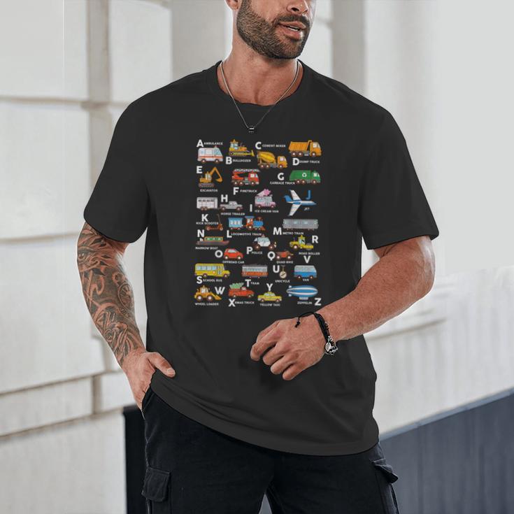 Alphabet Vehicles ABCs Learning Teachers Kids Boys Girls Unisex T-Shirt, novelty gifts, funny gifts Alphabet Vehicles ABCs Learning Teachers Kids Boys Girls Unisex T-Shirt, novelty gifts, funny gifts