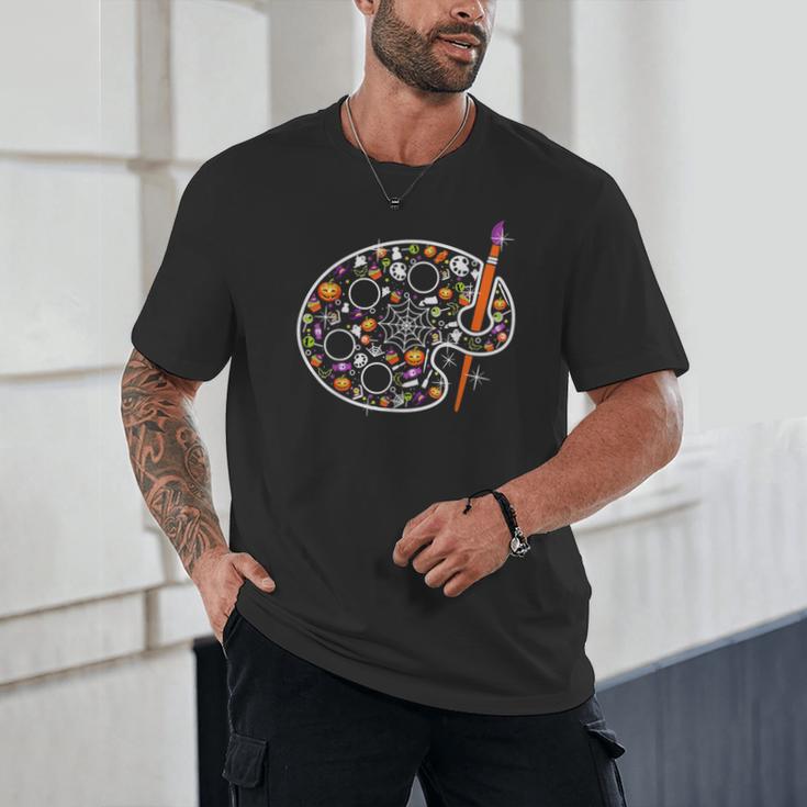 Art Teacher Pumpkin Scary Halloween Costume Men Women Unisex T-Shirt, novelty gifts, funny gifts