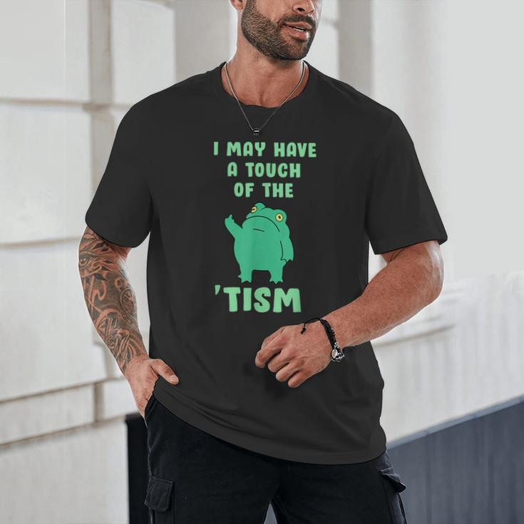 Autism Awareness Neurodiversity Teacher Frog I May Have A Touch Of The Tism Neurodivergent Small Unisex T-Shirt, novelty gifts, funny gifts