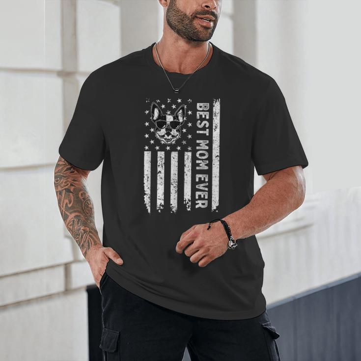 Best Boston Terrier Dog Mom Ever USA Flag For Men Women Kids Unisex T-Shirt, novelty gifts, funny gifts