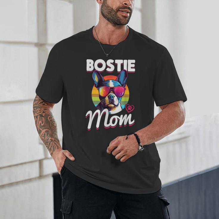 Boston Terrier Bostie Dog Breed Pet Bostie Mom Unisex T-Shirt, novelty gifts, funny gifts
