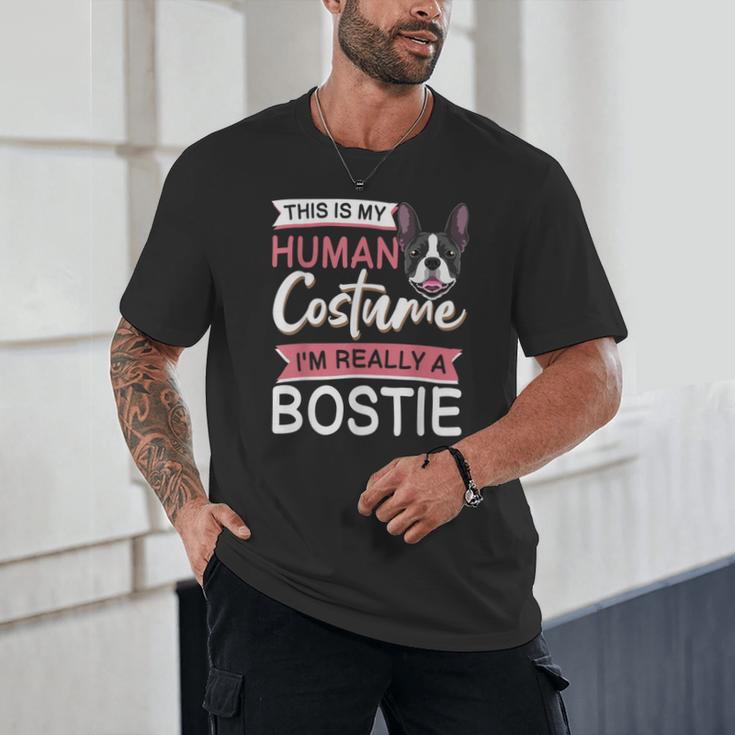 Boston Terrier Dog Bostie Halloween Costume Dog For Kids Unisex T-Shirt, novelty gifts, funny gifts