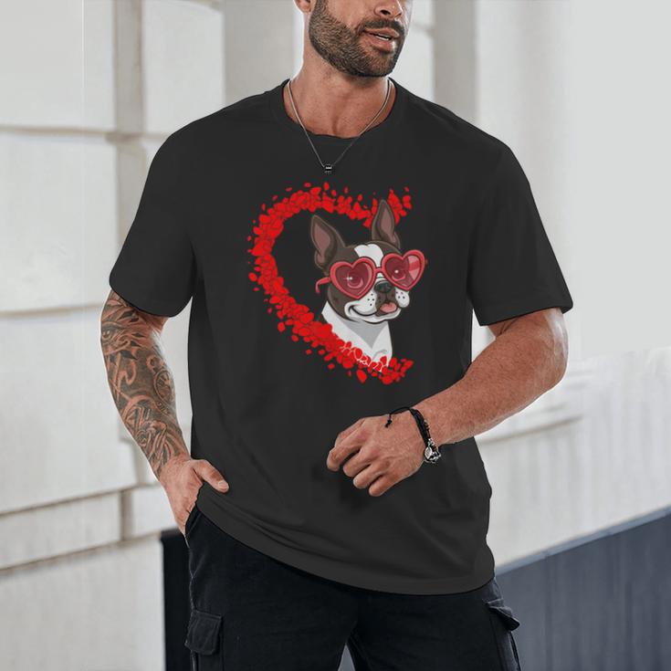 Boston Terrier Dog Mom Dad Valentine’s Day Pet Lover For Men Women Kids Unisex T-Shirt, novelty gifts, funny gifts
