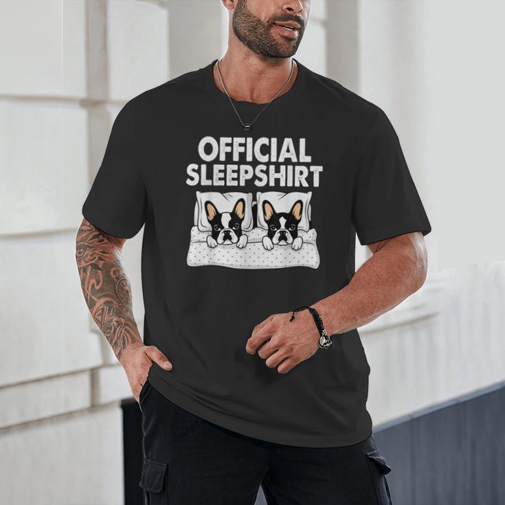 Boston Terrier Dog Official Sleep Pajamas Nightgown Unisex T-Shirt, novelty gifts, funny gifts