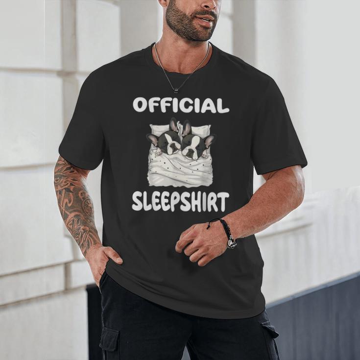 Boston Terrier Dog Official Sleepshirt Pajamas Nightgown For Men Women Girls Kids Unisex T-Shirt, novelty gifts, funny gifts