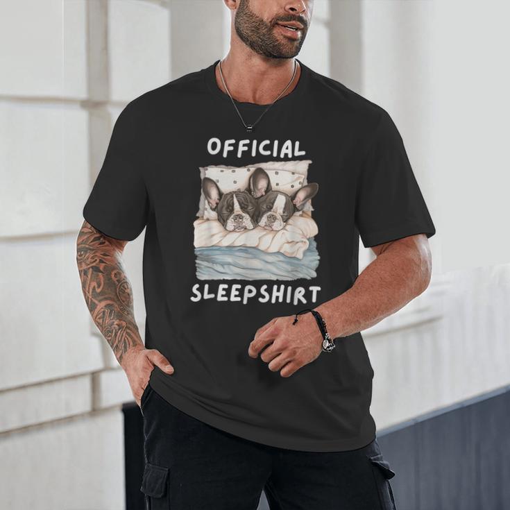 Boston Terrier Dog Official Sleepshirt Pajamas Nightgown Men Women Girls Kids Unisex T-Shirt, novelty gifts, funny gifts