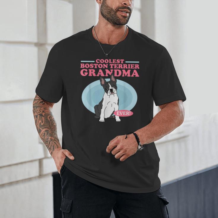 Boston Terrier Grandma Bostie Dog Owner Boston Terrier Men Women Unisex T-Shirt, novelty gifts, funny gifts