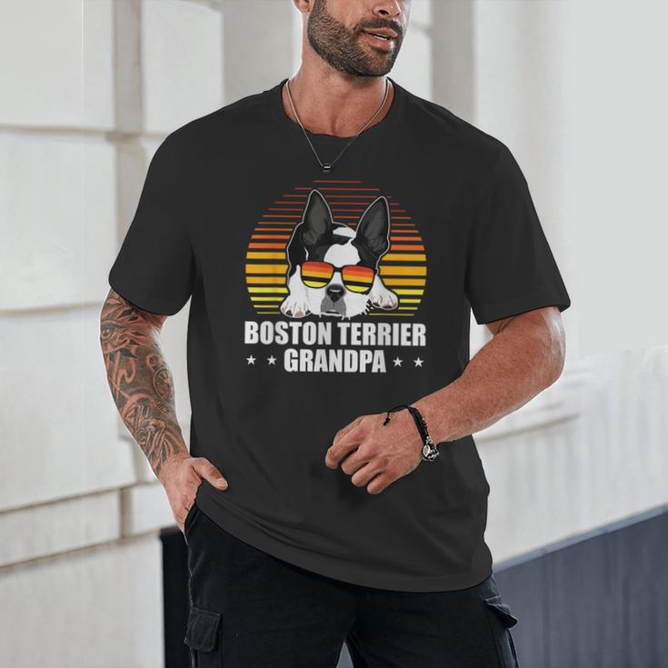 Boston Terrier Grandpa Dog Owner Boston Terrier Unisex T-Shirt, novelty gifts, funny gifts
