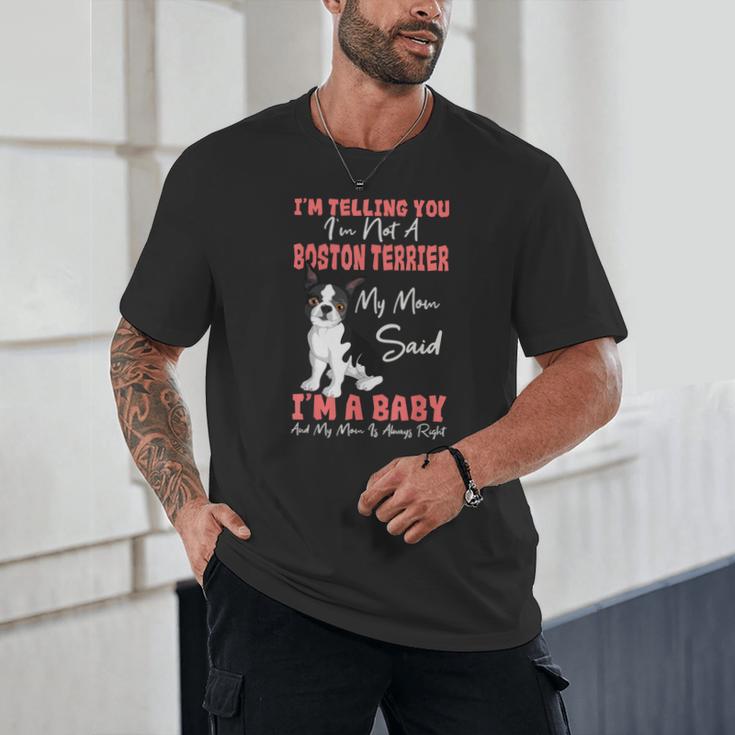 Boston Terrier Mom American Gentleman Dog Lover Mother's Day Unisex T-Shirt, novelty gifts, funny gifts