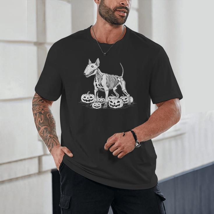 Bull Terrier Skeleton Birthday Halloween Kids Unisex T-Shirt, novelty gifts, funny gifts