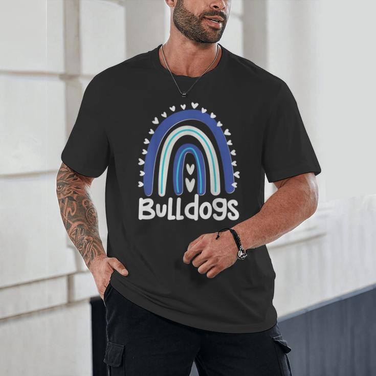 Bulldogs School Mascot Rainbow Teacher Lover Unisex T-Shirt, novelty gifts, funny gifts Bulldogs School Mascot Rainbow Teacher Lover Unisex T-Shirt, novelty gifts, funny gifts