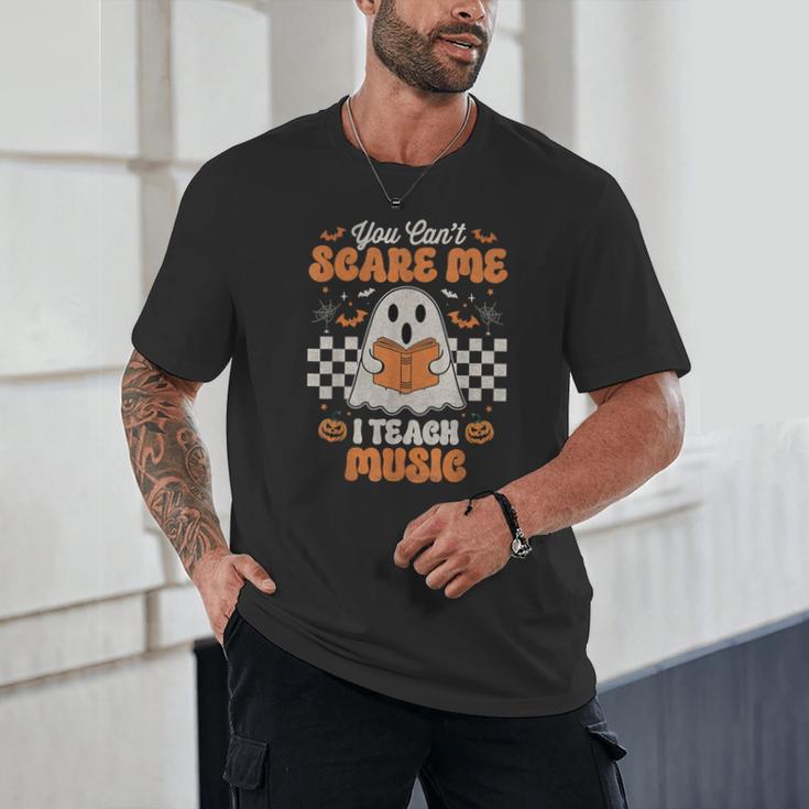 You Can't Scare Me I Teach Music Retro Teacher Halloween Unisex T-Shirt, novelty gifts, funny gifts You Can't Scare Me I Teach Music Retro Teacher Halloween Unisex T-Shirt, novelty gifts, funny gifts
