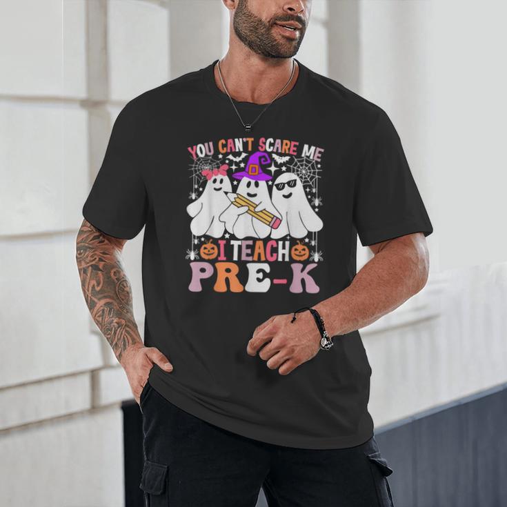 You Can't Scare Me I Teach Pre-k Halloween Teacher Unisex T-Shirt, novelty gifts, funny gifts