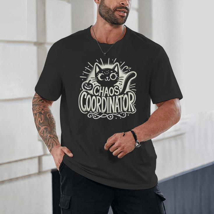 Cat Chaos Coordinator For Women Mom Halloween Teacher Unisex T-Shirt, novelty gifts, funny gifts