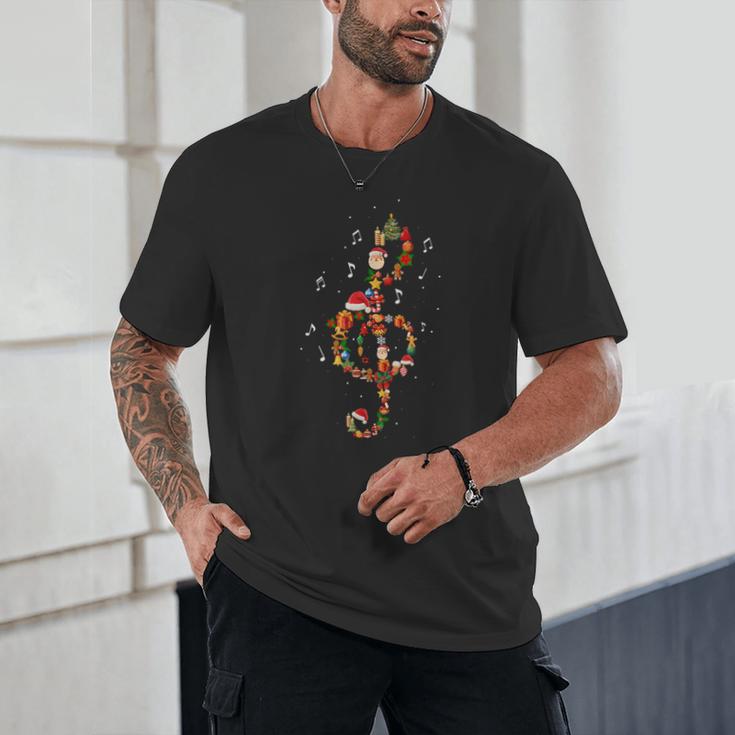 Christmas Musical Note Music Lover Teacher Sing Carols Jesus Unisex T-Shirt, novelty gifts, funny gifts