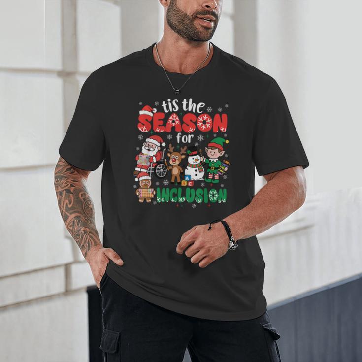 Christmas Sped Teacher Tis The Season For Inclusion Women Unisex T-Shirt, novelty gifts, funny gifts