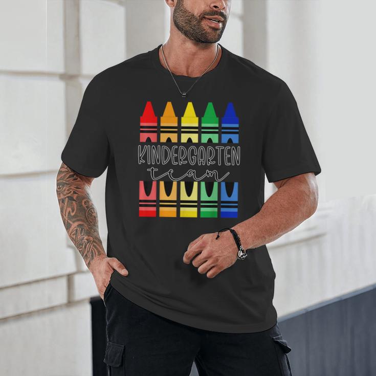 Colorful Crayon Kindergarten Team Tee For Teachers Students Men Women Kids Unisex T-Shirt, novelty gifts, funny gifts Colorful Crayon Kindergarten Team Tee For Teachers Students Men Women Kids Unisex T-Shirt, novelty gifts, funny gifts