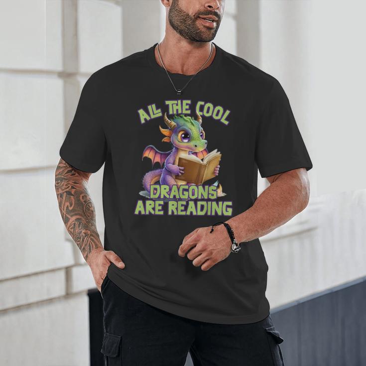 All The Cool Dragons Are Reading Dragon Teacher Unisex T-Shirt, novelty gifts, funny gifts