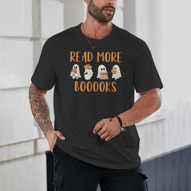 Cute Booooks Ghost Read More Books Teacher Halloween Unisex T-Shirt, novelty gifts, funny gifts