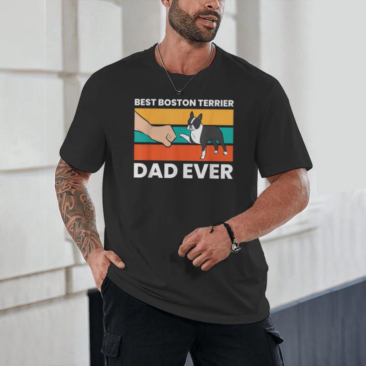 Cute Boston Terrier Best Boston Terrier Dad Ever Unisex T-Shirt, novelty gifts, funny gifts