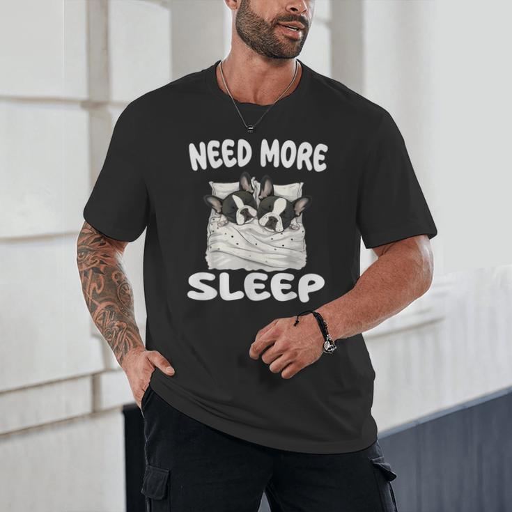 Cute Boston Terrier Need More Sleep Pajamas Nightgown Unisex T-Shirt, novelty gifts, funny gifts