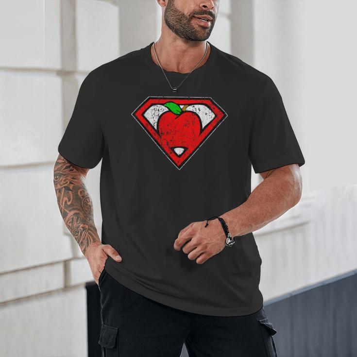 Cute Distressed Super Teacher Superhero Apple Shirt Unisex T-Shirt, novelty gifts, funny gifts Cute Distressed Super Teacher Superhero Apple Shirt Unisex T-Shirt, novelty gifts, funny gifts